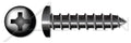 (1500 pcs) #10 X 2, Self-Tapping Sheet Metal Screws, Type A, Pan Phillips Drive, Steel, Black Oxide