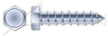 (1500 pcs) #10 X 2, Self-Tapping Sheet Metal Screws, Type A, Indented Hex Head, Steel, Zinc Plated and Baked