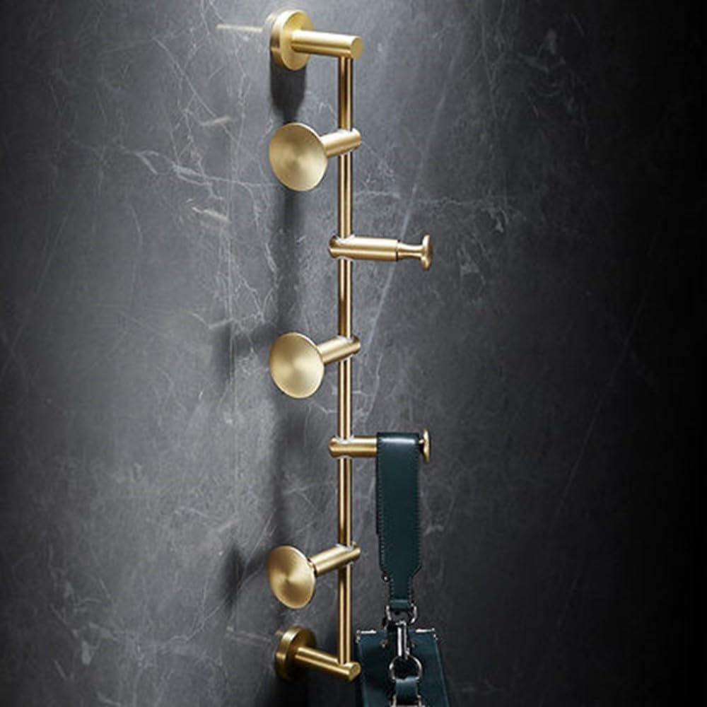 Bathroom Accessories Bathroom Shelf Towel Rack Paper Holder Toilet Brush Holder Towel Ranger Brushed Gold Brass Bath Hardware,Hat hook16