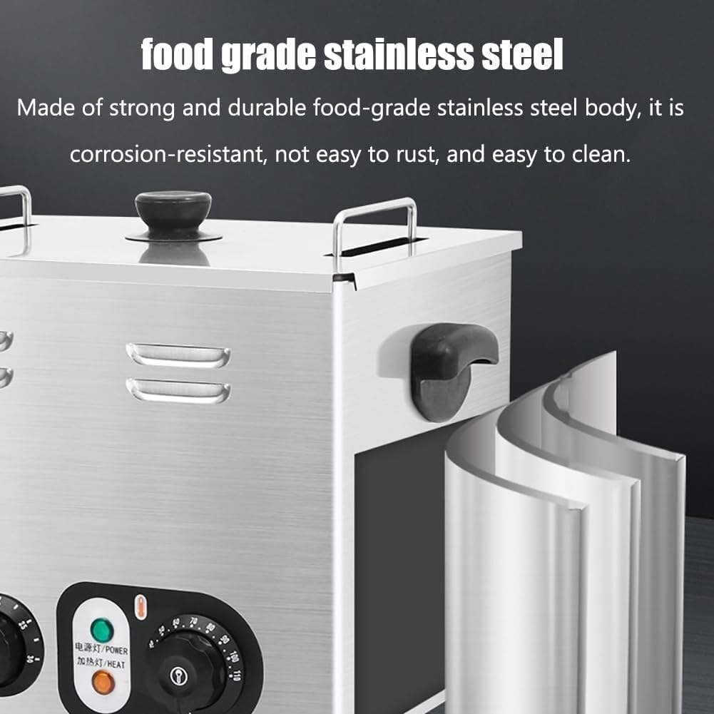 Commercial Egg Boiler Machine, 45 Egg Capacity Restaurant Automatic Egg Boiler Steamer, 110V-220v/50hz, with Mesh Basket, Timing Function, 30-110℃ Temperature Control, Egg Cooker