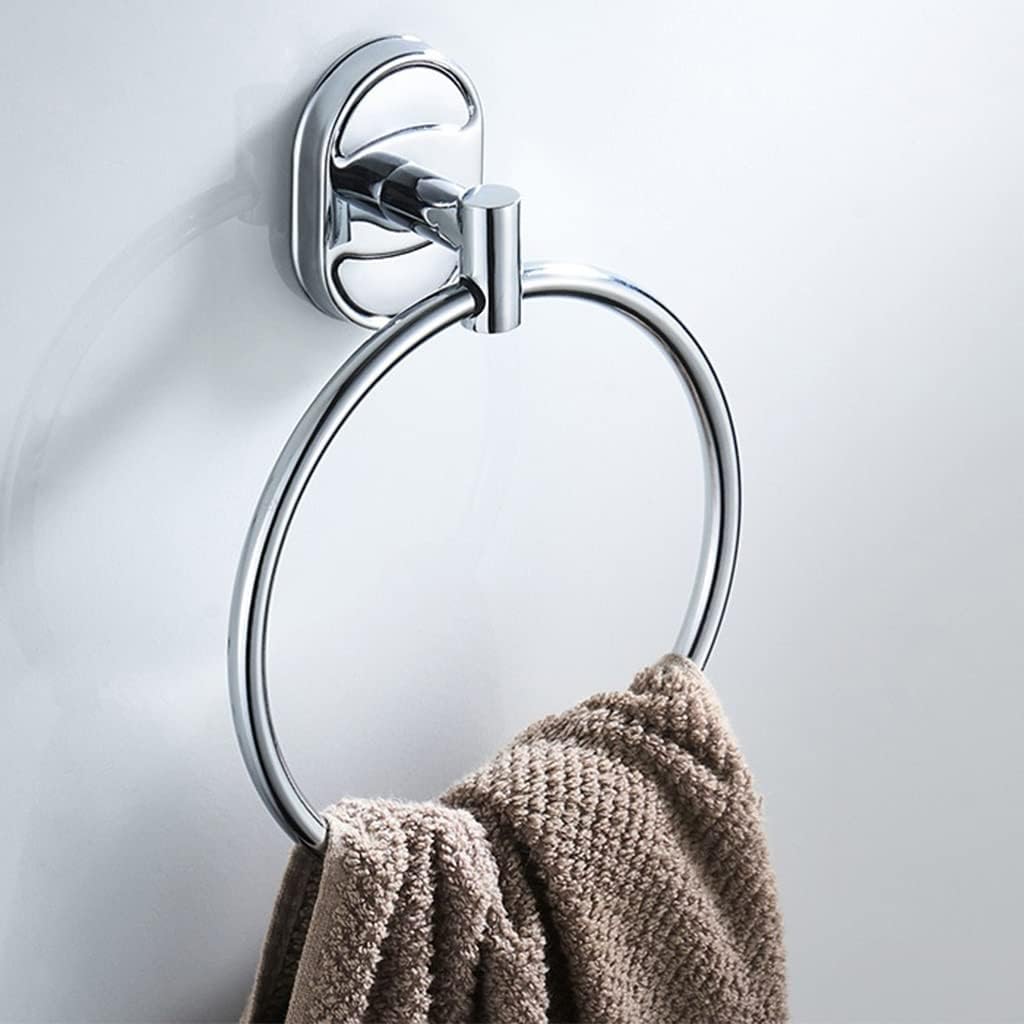 Bathroom Bath Towel Holder, Hand Towel Ring, Wall Mounted Bath Towel Ring, Hand Rack Roll Rail Towel Holder Rings, Chrome Accessories, Hardware