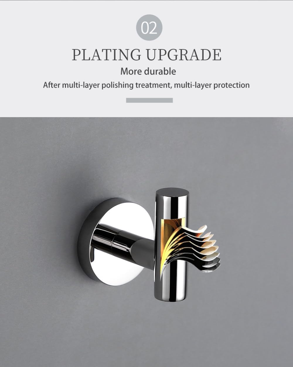 Stainless Steel Chrome Beautiful Wall Hook Toilet Paper Holder Towel Ring Bar Self-Adhesive Bathroom Accessories,4 Piece Set
