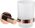 Rose Gold 304 Stainless Steel Wall-Plated Towel Stick Toilet Bathroom Robe Soap Dishwasher Hand Bathroom Set(Cup Holder)