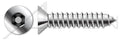 (2500 pcs) #10 X 2, Self-Tapping Sheet Metal Screws, Flat Countersunk Head Tamper-Resistant Hex Socket Pin Drive, Type AB, Stainless Steel, Includes Driver Bit