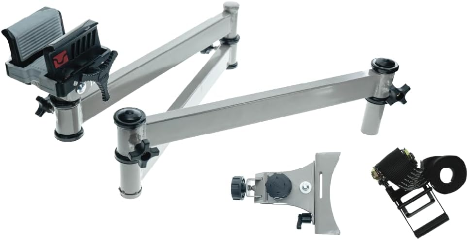 BOG DeathGrip Aluminum Tripod with Durable Frame, Lightweight, Stable Design, Bubble Level, Adjustable Legs, Shooting Rest, and Hands-Free Operation for Hunting, Shooting, and Outdoors