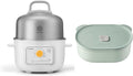BUYDEEM G32 Electric Food Steamer 1.6QT with Ceramic Food Storage Container 17oz Cozy Greenish