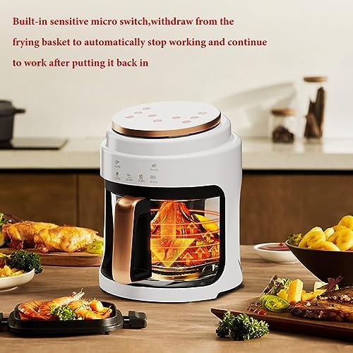 4L Digital Air Fryer Oven with Timer & Temp Control, Detachable Basket for Frying, Roasting, Baking & Grilling - Compact Yellow Kitchen Appliance