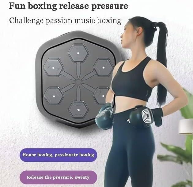 Music Boxing Machine, Electronic Exercise Wall Target, Music Boxing Target Boxinghine Speed Hand Eye Response and Coordination Boxing Equipment for Children and Adults