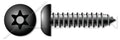 (2500 pcs) #10 X 2, Self-Tapping Sheet Metal Screws, Button Head Tamper-Resistant 6Lobe Torx(r) Pin Drive, Type AB, Steel, Black Oxide, Includes Driver Bit