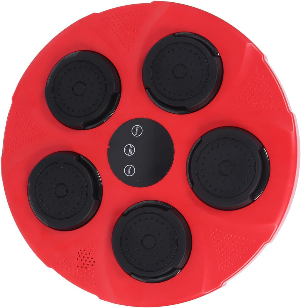 Music Boxing Machine, Anti Impact 2000mAh Electronic Punching Pad Machine Flash Effect Wall Mounted for Indoor for Kids Adults (Red)