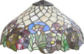 Rose Table Lamp Shade Replacement Only 16X9 Inch Tiffany Style Stained Glass Cream Amber Lampshades, Vintage Pastoral Romance Light Cover for Desk Light Floor Lamp Pendant Ceiling Lamp,A2