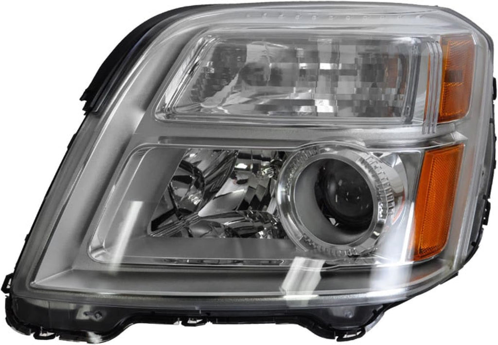 TRQ Driver and Passenger Side Headlight Assembly Set Compatible with 2010–2015 GMC Terrain