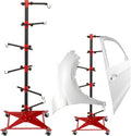 Panel Tree Automotive Paint Stand with 6 Hook Levers, 47 Inch Panel Holder wtih Adjustable Center Post, Paint Rack for Hang Automotive Doors, Fenders, Bumpers