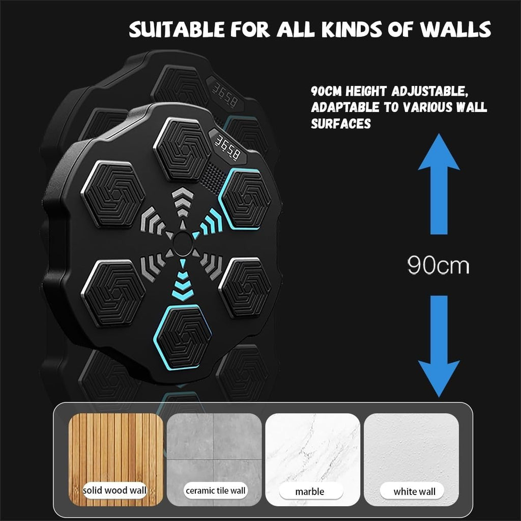 Music Punching, Home Music Boxing Machine, Electronic Music Boxing Machine for Home and Gym, Wall Mounted Boxing Target Workout Machine Punching Pads