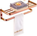 Bathroom Accessories Set,Towel Rack Set,Rose Gold Brass Bath Towel Rack Set Bathroom Towel Rack Toilet Wall Hanging Bathroom Pendant Towel Stand Bathroom Hardware,Bath Towel Rack