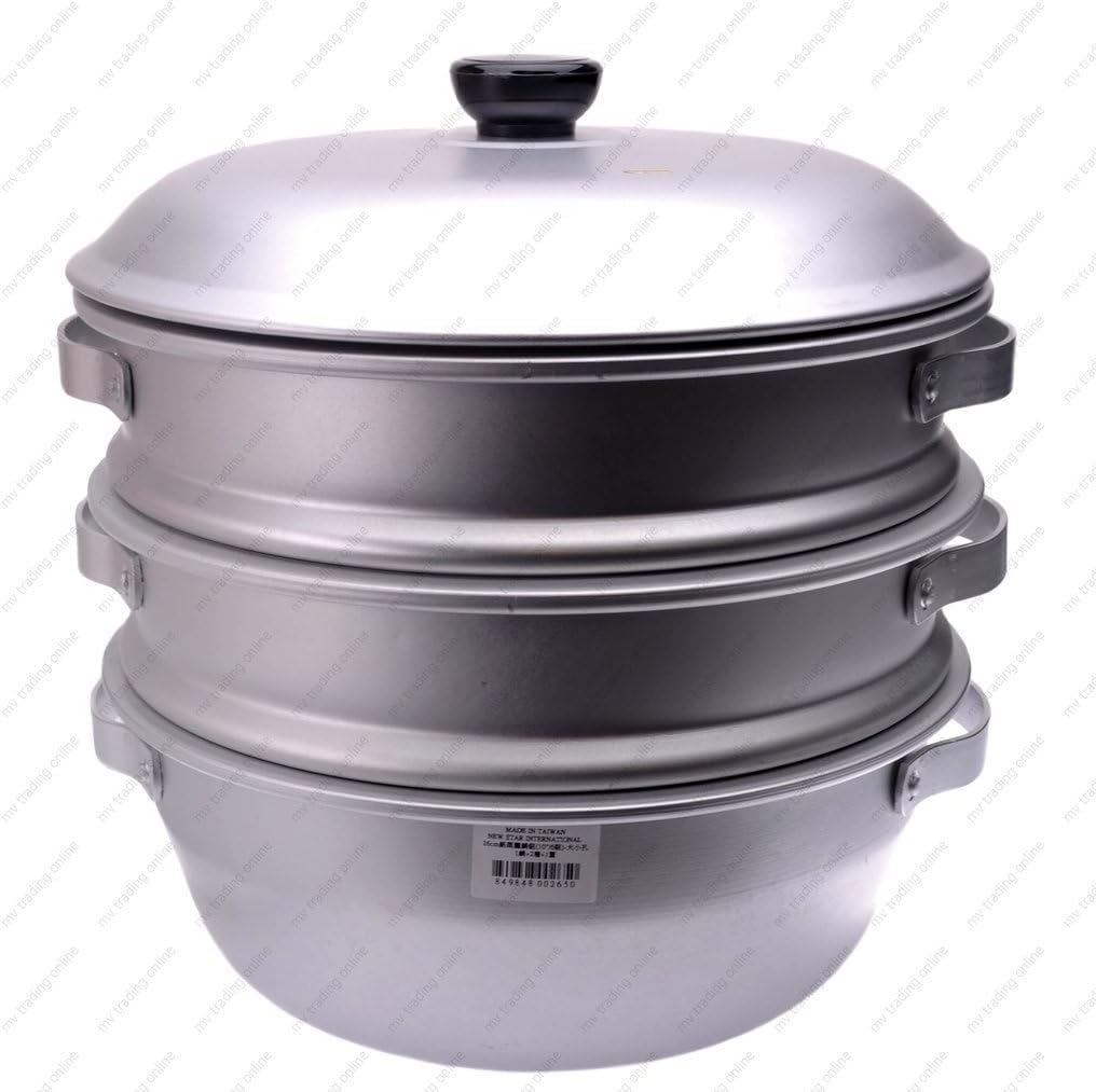 M.V. Trading ST50 3-Tier Aluminum Steamer, 20-Inch