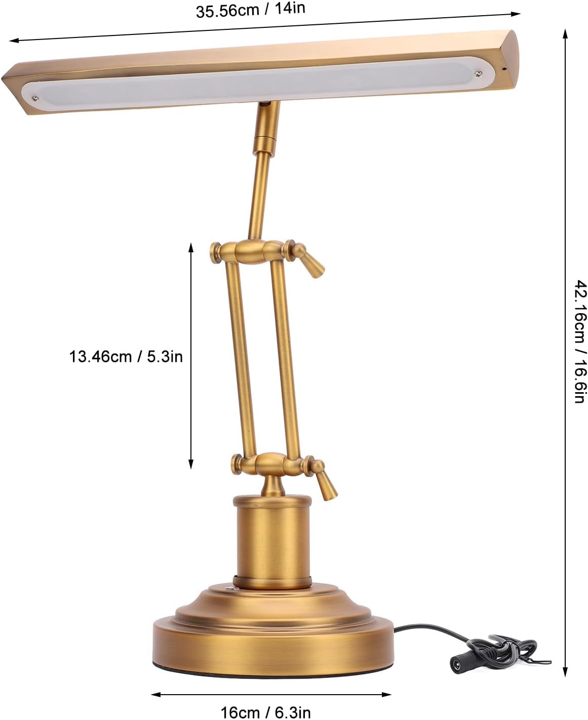 Piano Light for Grand & Upright Piano, Metal Piano Lamp with 3 Color Modes for Stand Pianos, 360° Rotatable Adjustable, Touch Control, 12W LED Music Stand Light, Desk Table Light
