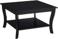 Convenience Concepts American Heritage Square Coffee Table, Black