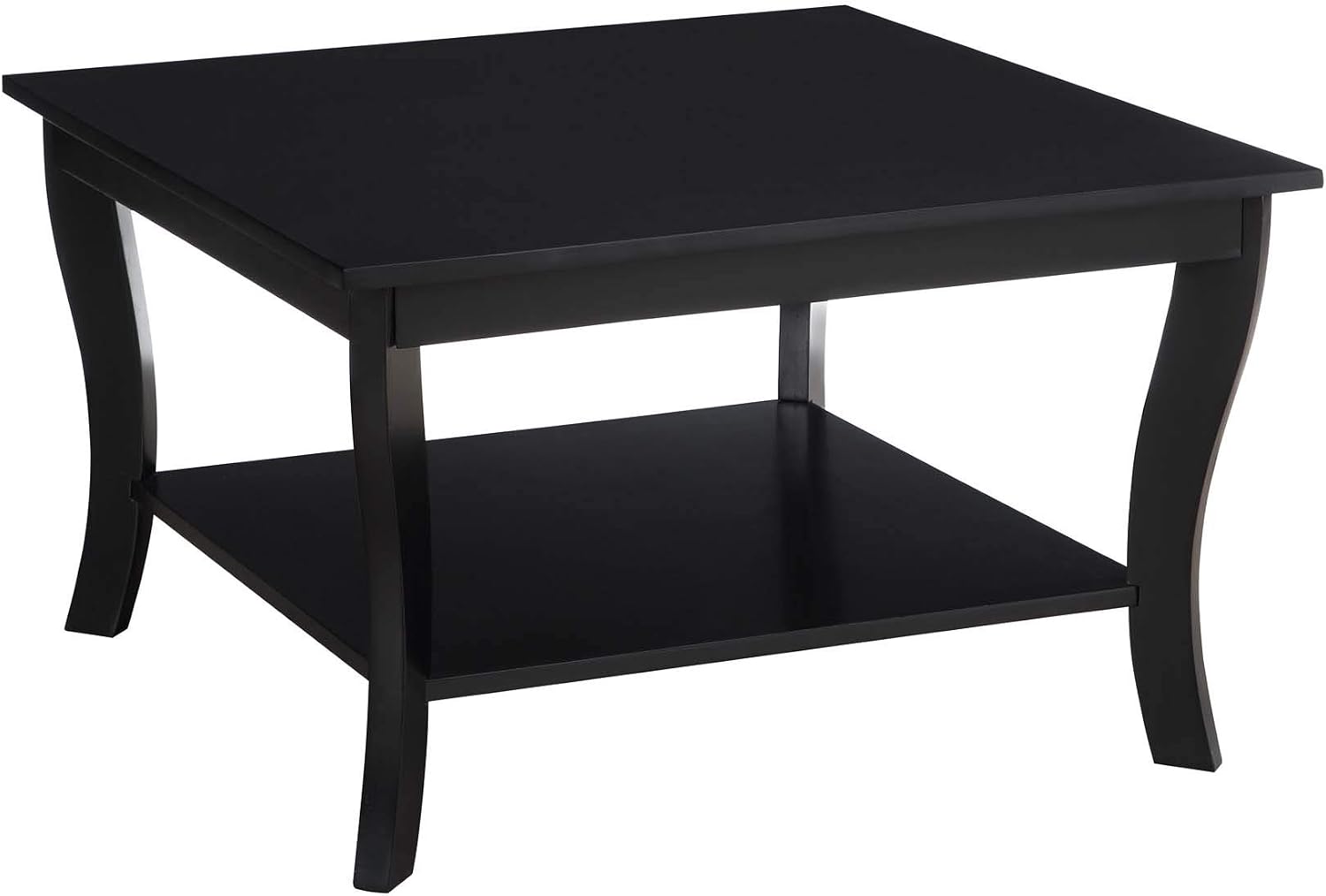 Convenience Concepts American Heritage Square Coffee Table, Black
