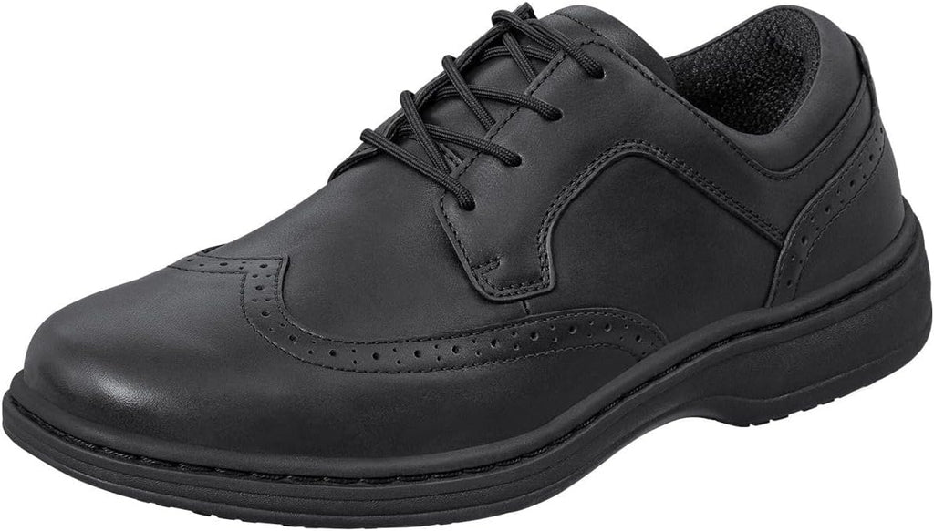 Orthofeet Men's Orthopedic Moreno Water-Repellent Leather Wingtip Oxford