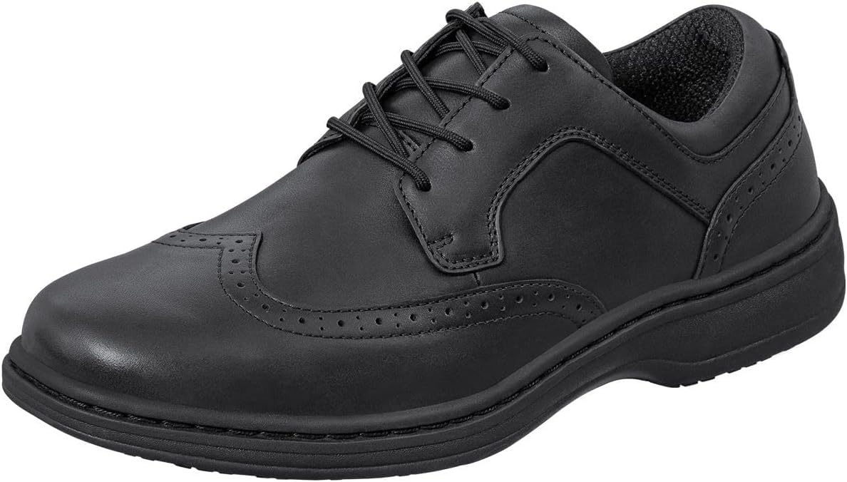 Orthofeet Men's Orthopedic Moreno Water-Repellent Leather Wingtip Oxford