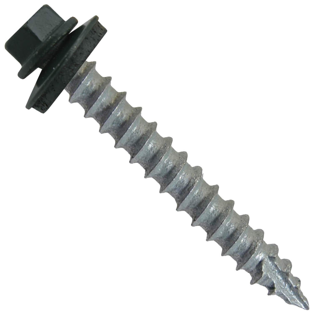 14x2 Metal Roofing Screws (Hartford Green) (14X2 MRS CASE)