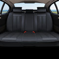 Coverado Dog Car Seat Cover for Back Seat Cover, Black Rear Car Seat Covers, 3-Pieces Waterproof Car Seat Cushion, Car Seat Protector, Leather Seat Cover Seat Protector Universal Fit Most Cars