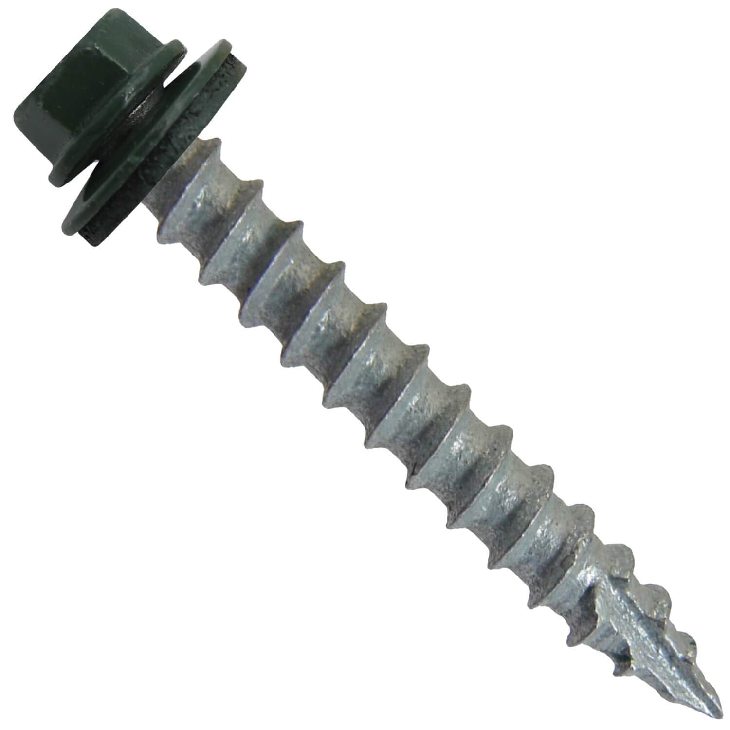 #14 Metal Roofing Screws: (750) Screws x 1-1/2' Evergreen Hex Washer Head Sheet Metal Roof Screw. Self Starting/self Tapping Metal to Wood. EPDM Washer. Colored Head. for Corrugated Roofing