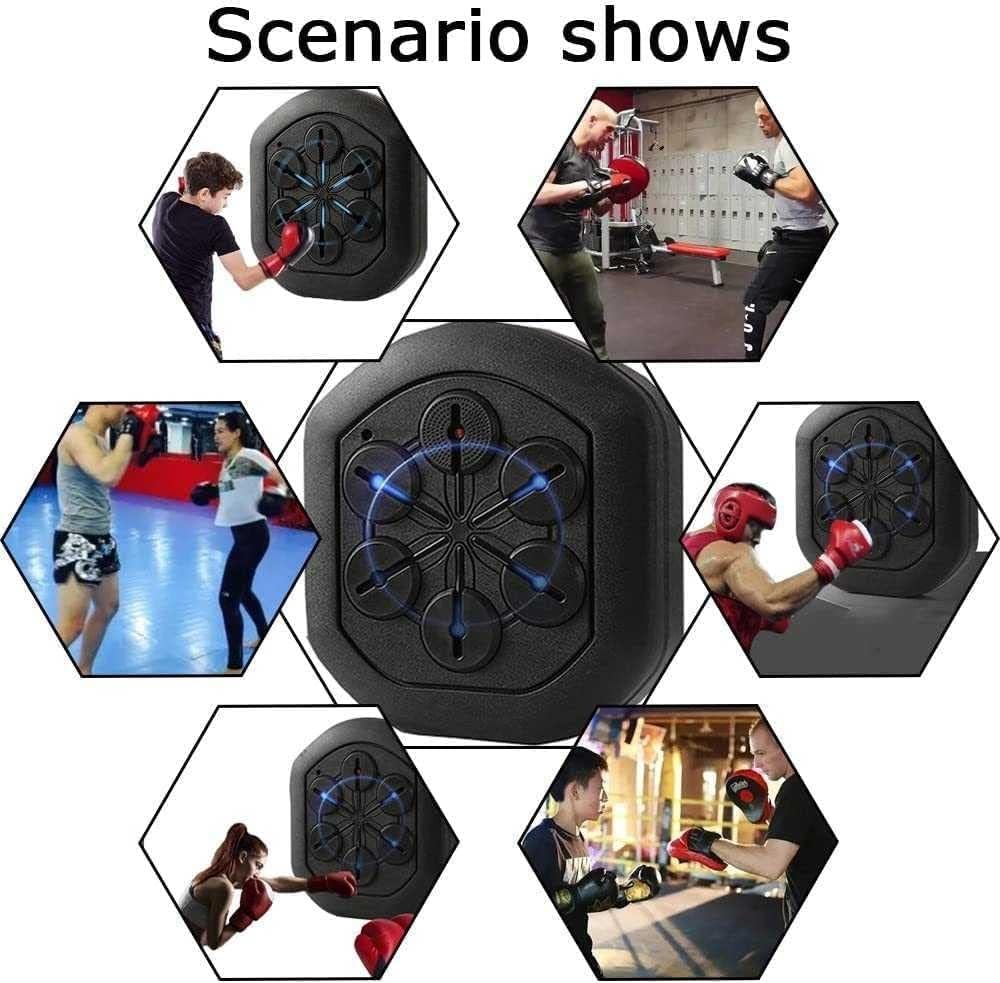 Music Punching, Home Music Boxing Machine Musical Boxing Machine for Wall, Electronic Boxing Practice Wall Target Smart Music Boxing Machine with Gloves