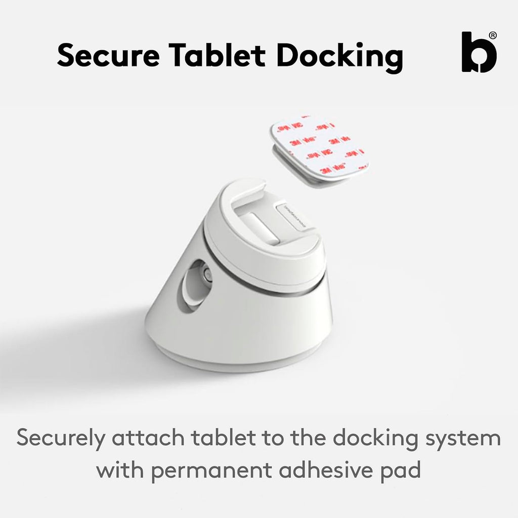 Bouncepad Click iPad POS Stand & Docking Station | iPad Stand for Business | Compatible with All Tablet Models | Table Mount Tablet Kiosk Register | White