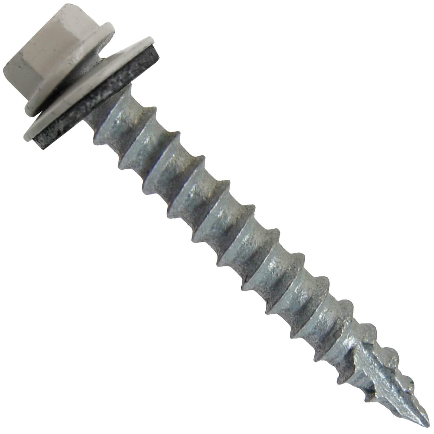 #14 Metal Roofing Screws (750) Screws x 1-1/2' ASH Gray Hex Washer Head Sheet Metal Roof Screw. Self Starting/self Tapping Metal to Wood with EPDM Washer. Colored Head. for Corrugated Roofing