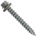 #14 Metal Roofing Screws (500) Screws x 2' Pewter Gray/Slate Gray Hex Head Sheet Metal Roof Screw. Self Starting/Tapping Metal to Wood Sheet Metal Screws -EPDM Washer - for Corrugated Roofing