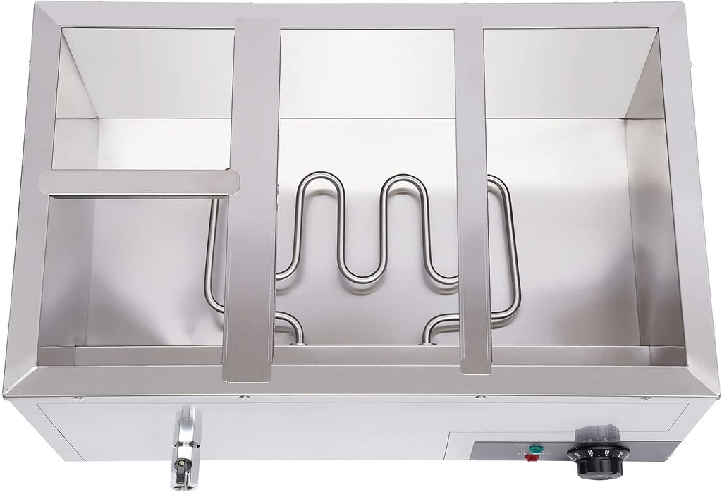 Bain Marie Buffet 4-Pan 850W Electric Steam Table Food Warmer with Lids - Stainless Steel Commercial 21.2Qt(20L) Capacity for Restaurants, Catering, Buffets