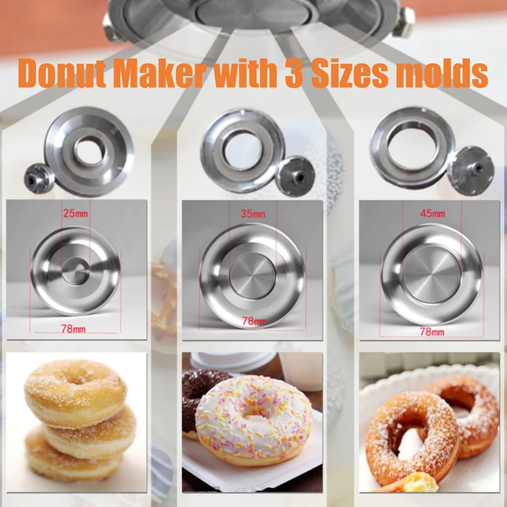 Commercial Single Rows Donut Machine/Donuts Making Machine/Doughnut Maker/Frying Donuts Maker/Mini Donut Maker,Large capacity,Combination of forming and frying
