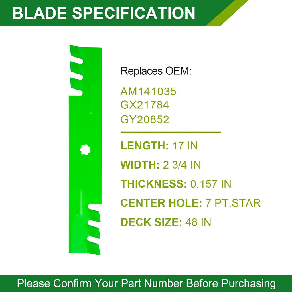 48 Inch Mower Deck Rebuild Kit - Fits John Deere 155C 145 LA100 LA115 LA130 LA140 LA145, Spindles (GY20454 GY21098)+ Blades (GY20852)+ Idler Pulley (GY22082 GY20067 M155979) + Belt (GX20571)