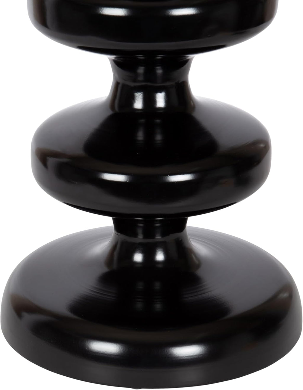 Kate and Laurel Fondi Modern Metal Round Side Table, 12 x 12 x 21, Black, Dorm Living Room Stacked Bubble End Table for Use as Bedroom Nightstand or Outdoor Patio Decor Option