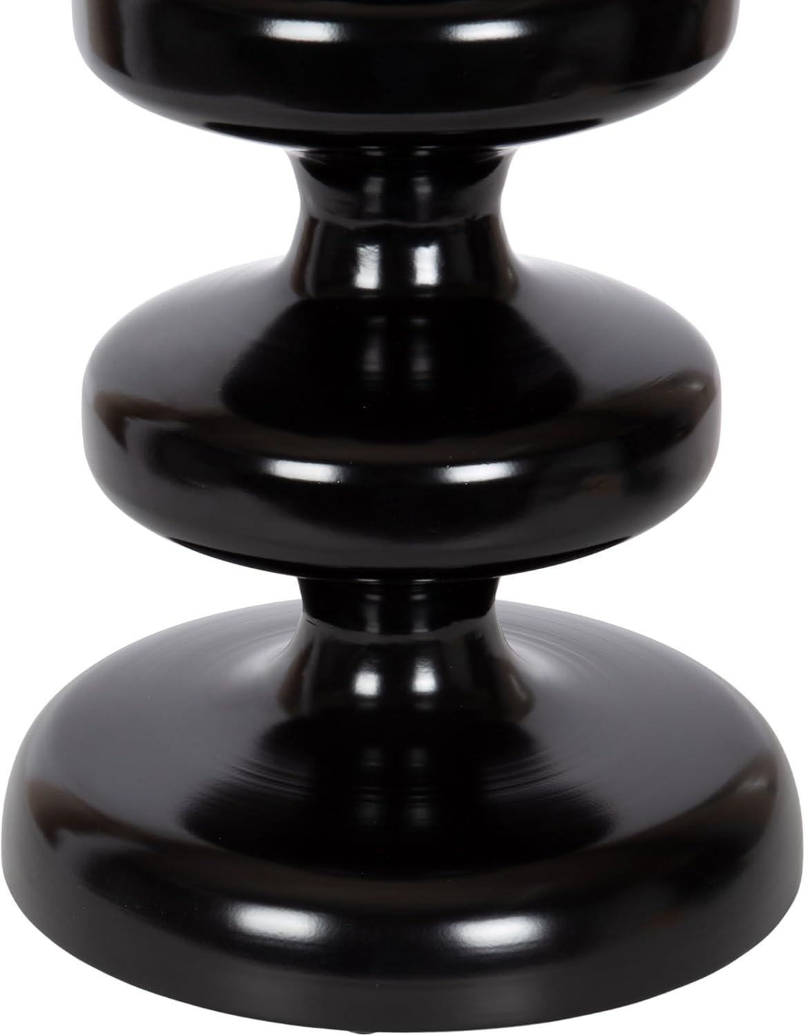 Kate and Laurel Fondi Modern Metal Round Side Table, 12 x 12 x 21, Black, Dorm Living Room Stacked Bubble End Table for Use as Bedroom Nightstand or Outdoor Patio Decor Option