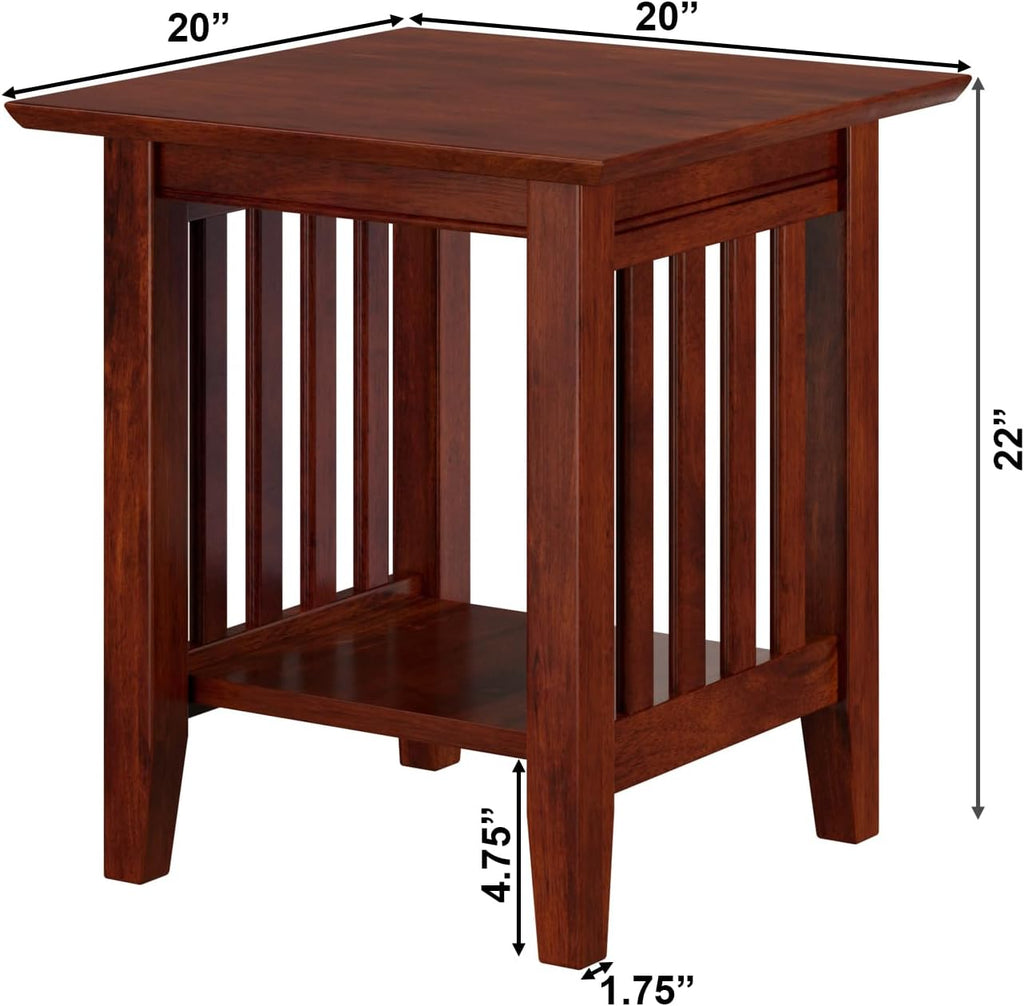 AFI, Mission End Table, Walnut