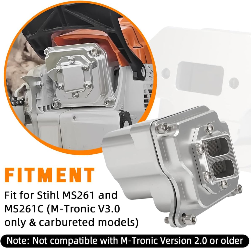Chainsaw Muffler Kit Lightweight for Stihl MS261 MS261C Aluminum