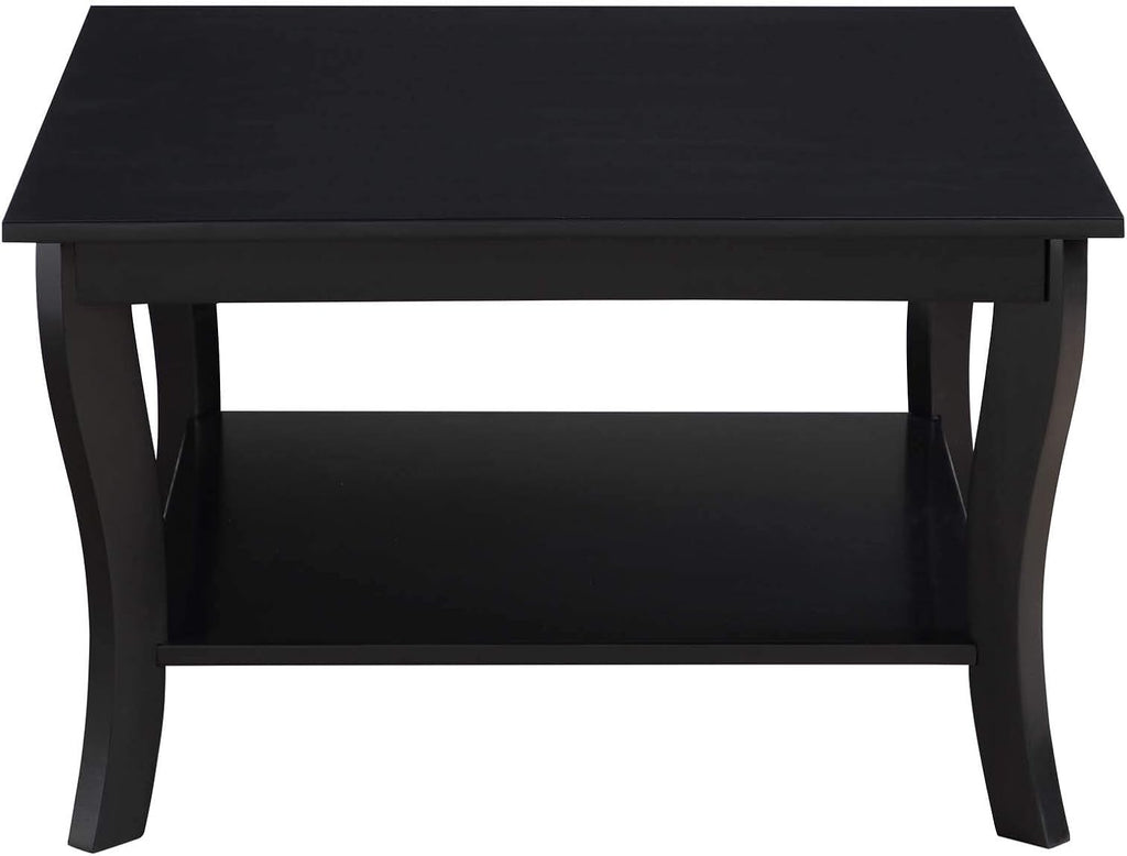 Convenience Concepts American Heritage Square Coffee Table, Black