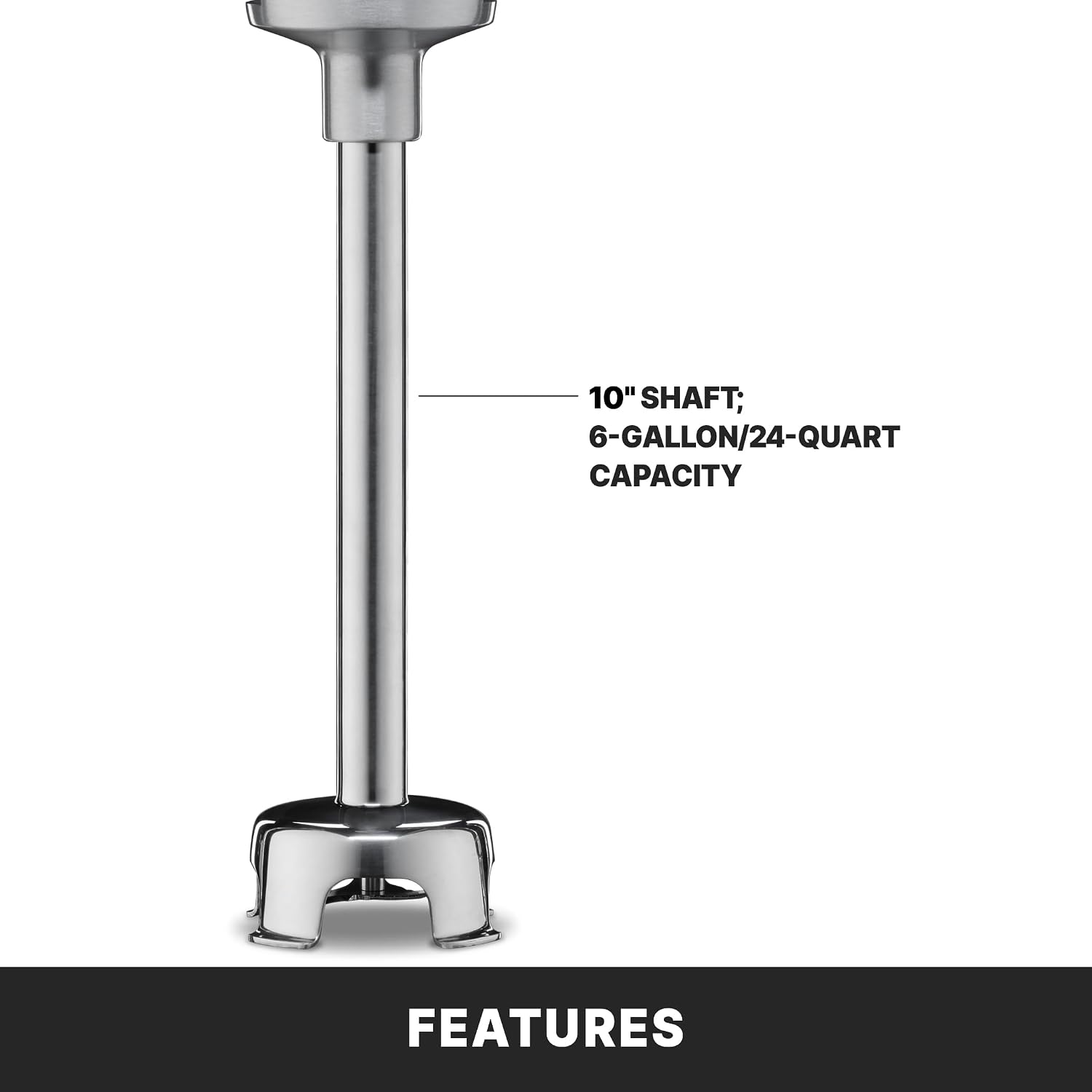 Waring (WSB40) 10' Medium-Duty Quik Stik Plus Immersion Blender,Black/Silver