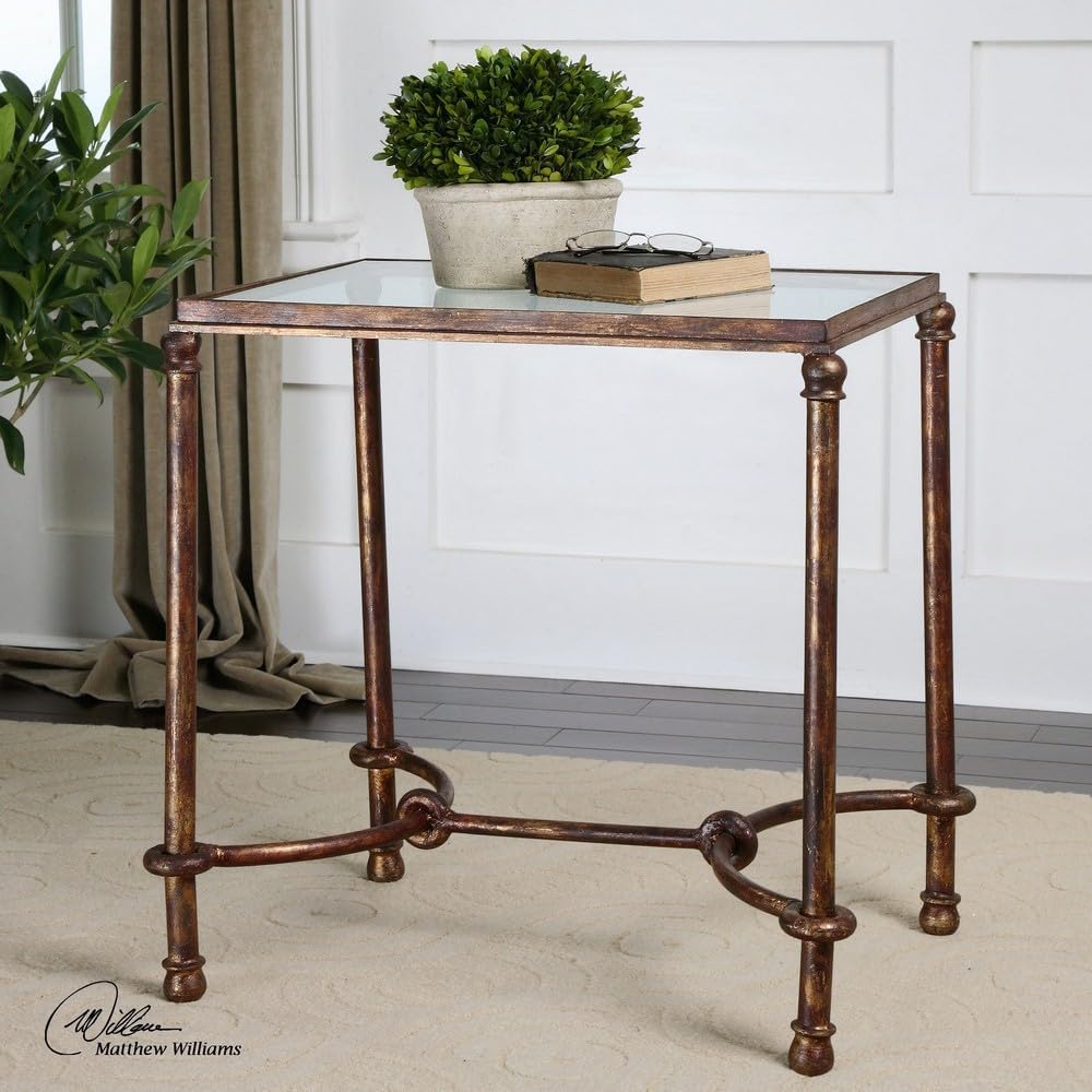 Uttermost Warring - 26 inch End Table - 25.25 inches Wide by 19 inches deep