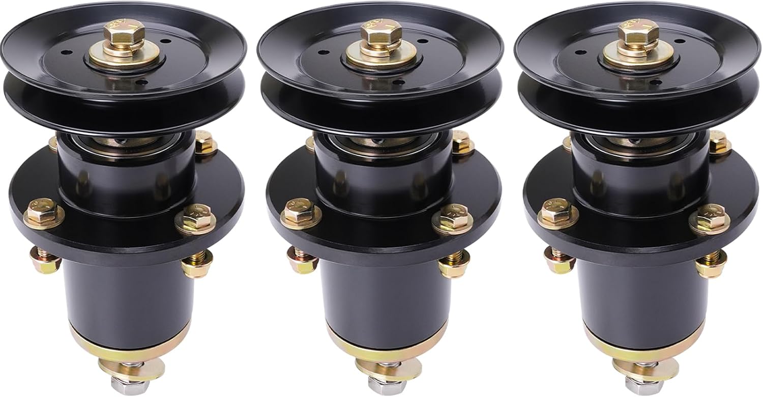 037-6015-50 037-6015-00 Spindle Assembly with 033-6003-00 Pulley - Fits 48 Inch Mower Decks Bad Boy Maverick ZT Elite 48-Inch (3-Pack)