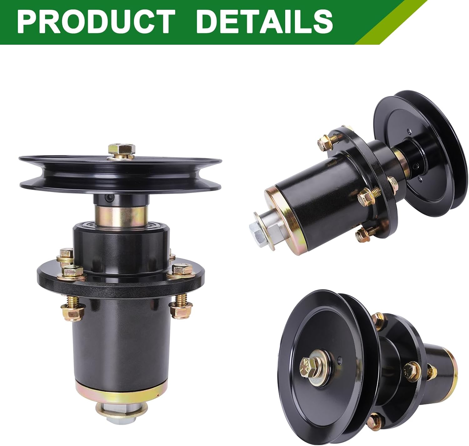 037-6015-50 037-6015-00 Spindle Assembly with 033-6004-00 Pulley - Fits 60 Inch Mower Decks Bad Boy Maverick ZT Elite 60-Inch (3-Pack)