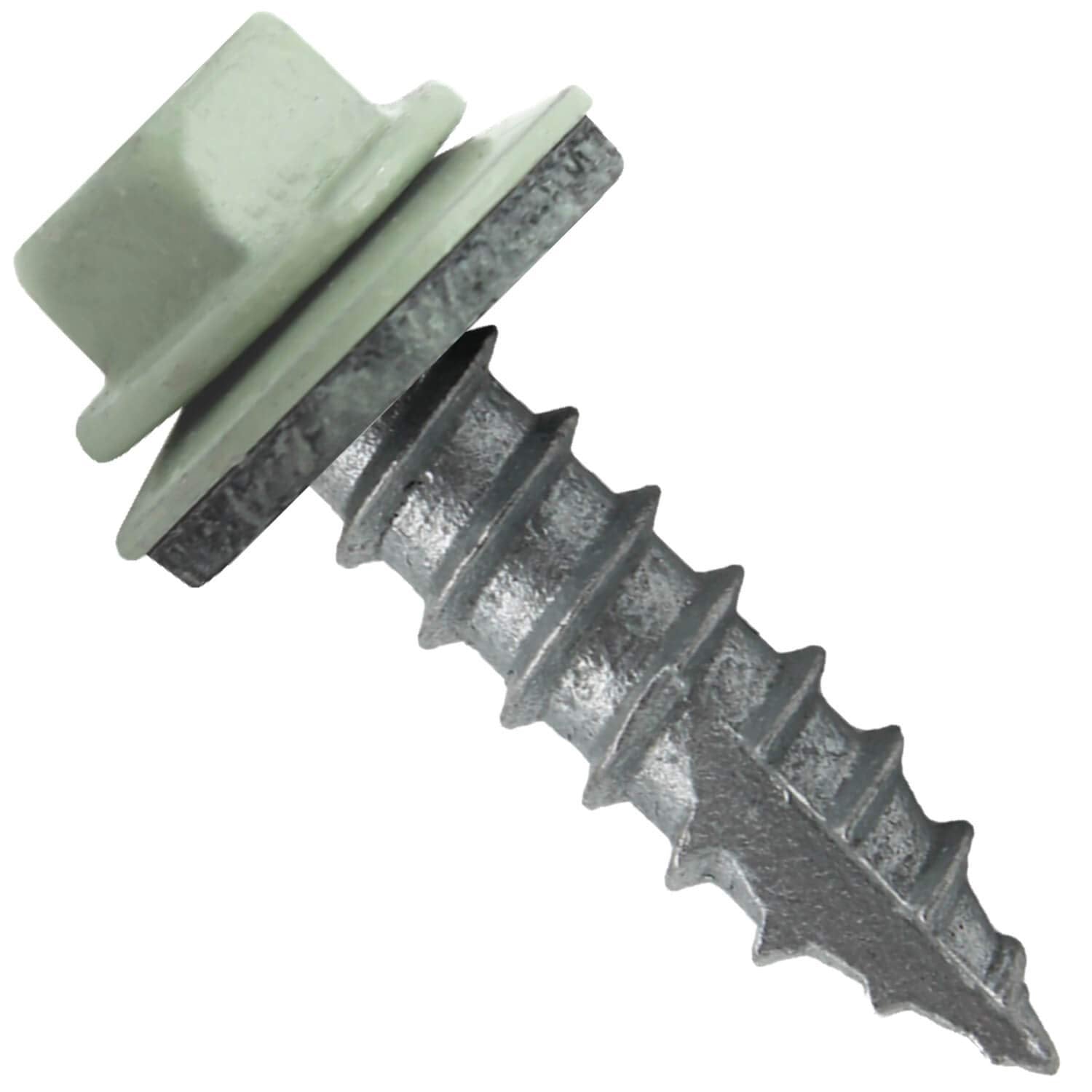 #14 Metal Roofing Screws: (1000) Screws x 1' Patina Green Hex Head Sheet Metal Roof Screw. Self Starting/Tapping Metal to woodsheet Metal Screws with EPDM Washer. for Corrugated Roofing