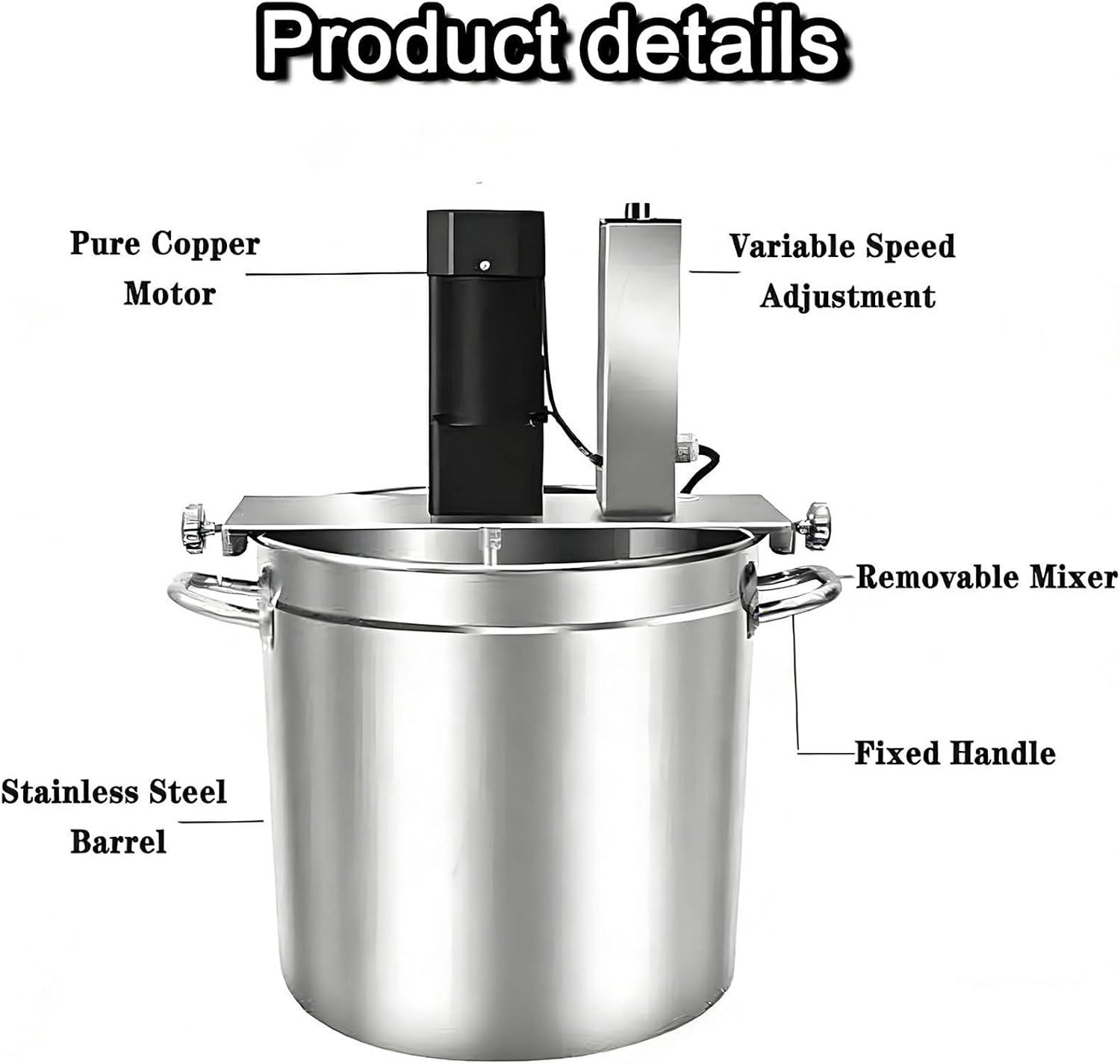 40L Electric Sauce Stirrer & Food Mixer for Commercial Cooking, Heavy-Duty Frying Machine for Seasoning, Soups, and Sauces - Efficient Kitchen Appliance