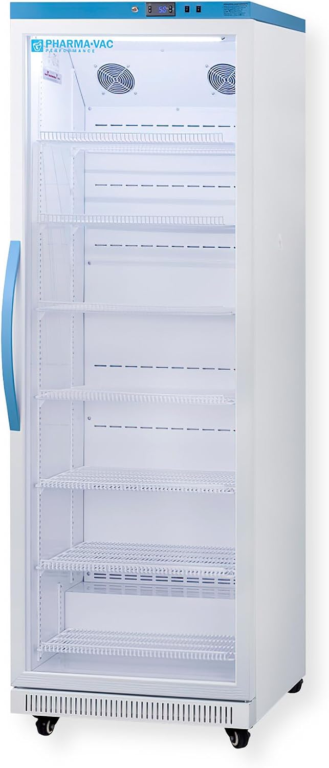 Summit Appliance Accucold ARG18PV456 Upright Vaccine Refrigerator; Certificate of Calibration Included; Designed and Purpose-built for Pharmacy; 18 cu.ft Capacity; Interior Light