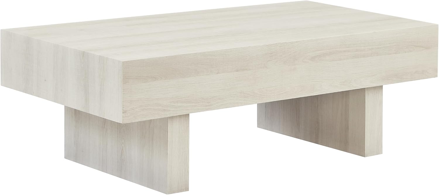 Roundhill Furniture Athens Modern Accent Coffee Table, Off-White