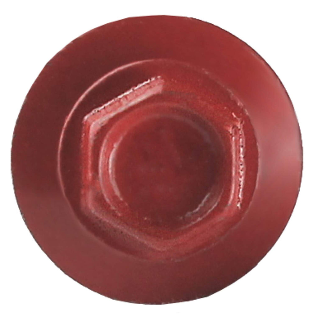 Jake Sales #14 Metal Roofing Screws: (1000) Screws x 1'' Crimson RED Hex Head Sheet Metal Roof Screw. Self Starting/Tapping Metal to woodsheet Metal Screws with EPDM Washer. for Corrugated Roofing