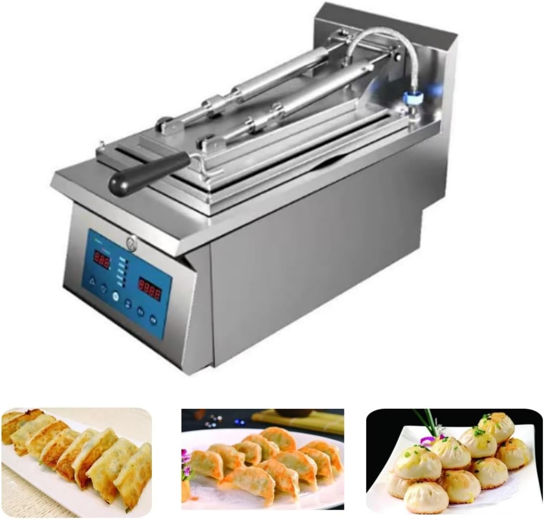 Automatic Dumpling Frying machine,Electric Commercial Dumpling Cooker Fryer,Grilled Bun Machine,Fried Dumpling Machine,Temperature, time and water volume can be adjusted